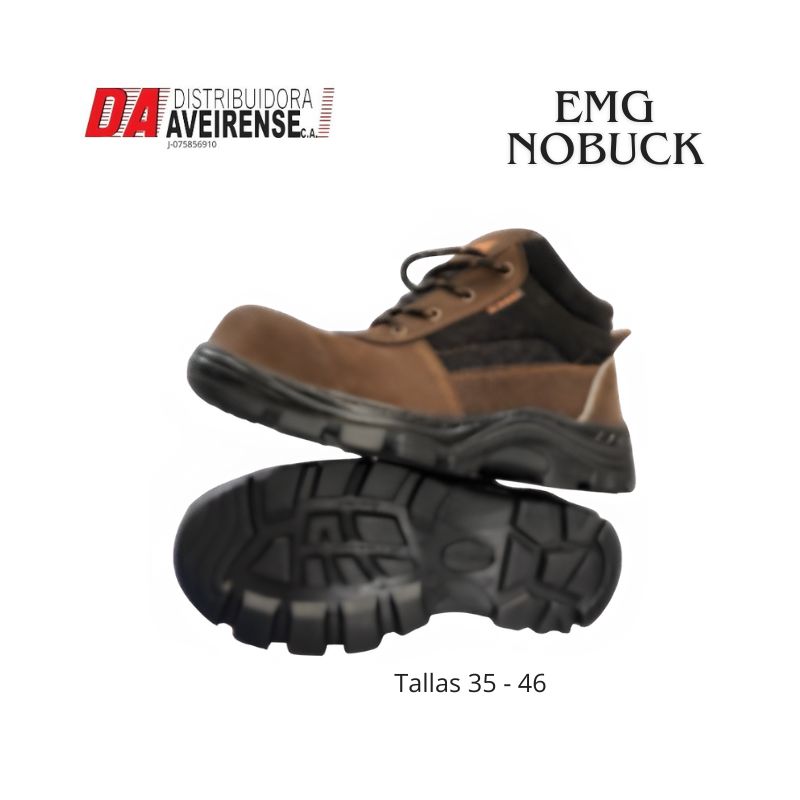 Botas de Seguridad EMG, Cuero  NOBUCK  2.0mm Talla 37.