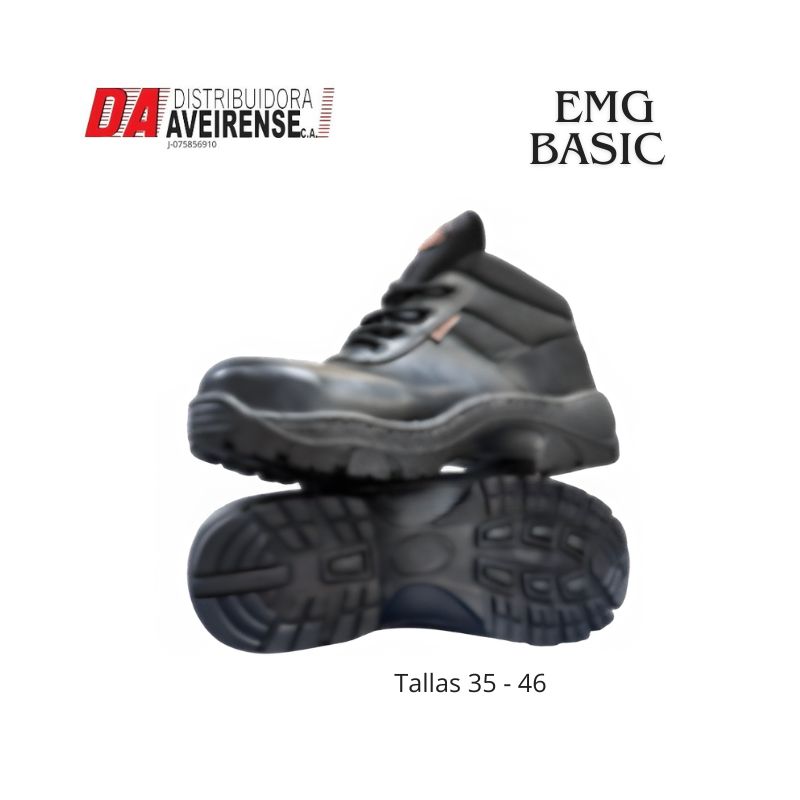 Botas de Seguridad EMG BASIC Talla 46, Carnaza  Planchada