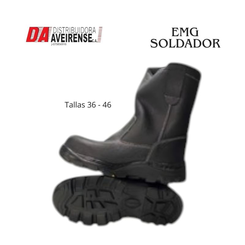 Botas de Seguridad EMG SOLDADOR Negra Talla 39.