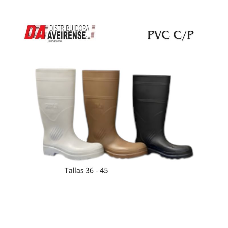 Botas PVC C/P Color Blanca Talla 40.