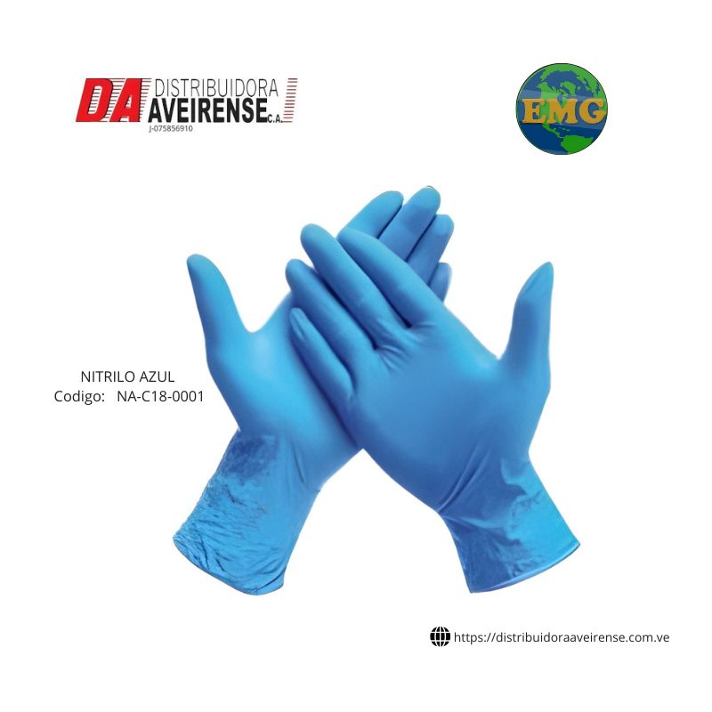 Guante NITRILO AZUL Talla S.
