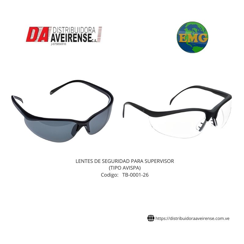 LENTES DE SEGURIDAD PARA SUPERVISOR (TIPO AVISPA).