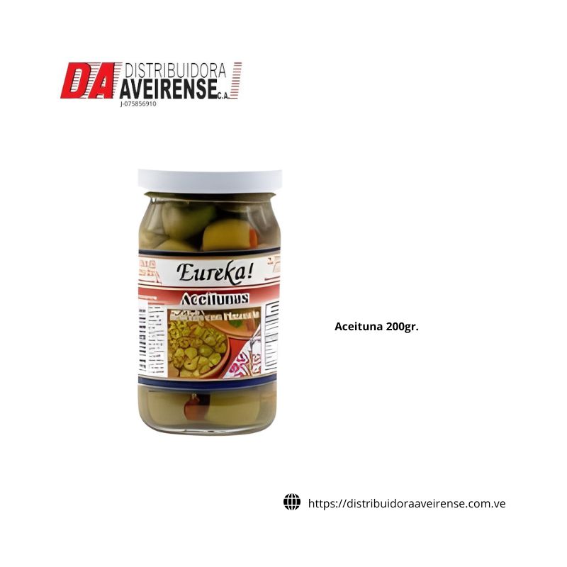 Aceituna Verde Rellena C/Pimenton 200gr. x 12 Unidades 