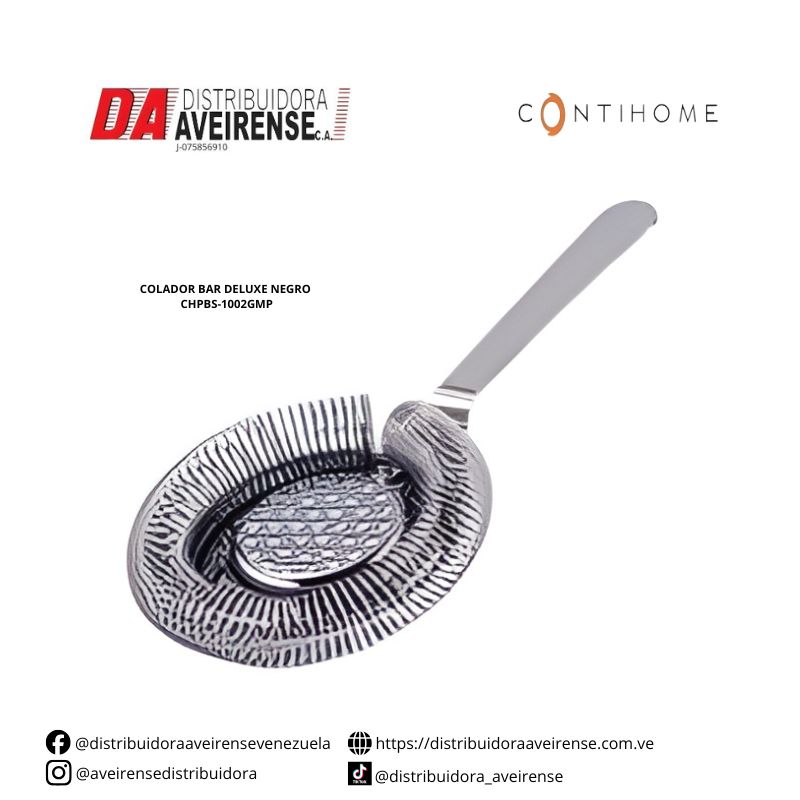 COLADOR BAR DELUXE NEGRO CHPBS-1002GMP.