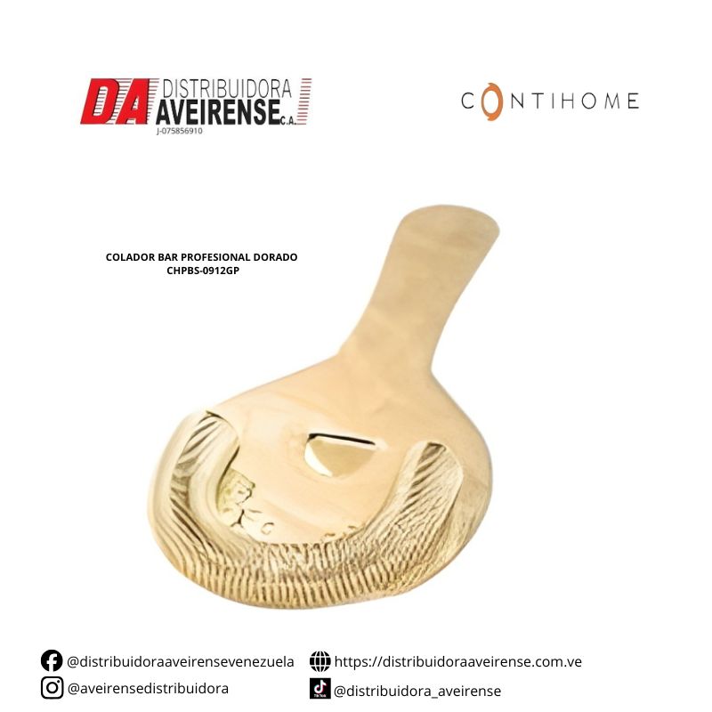COLADOR BAR PROFESIONAL DORADO CHPBS-0912GP.