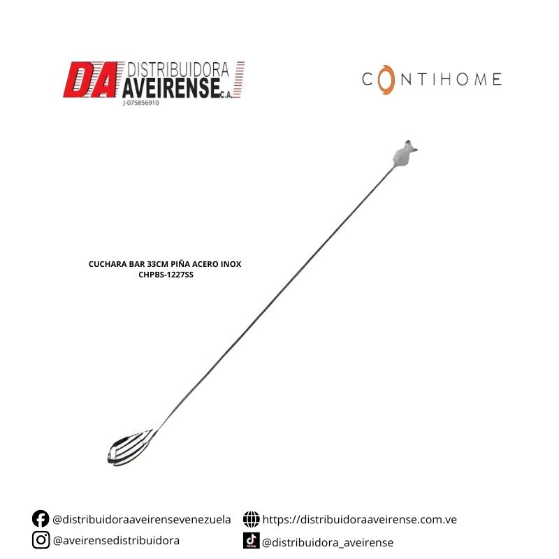 CUCHARA BAR 33CM PIÑA ACERO INOX CHPBS-1227SS.