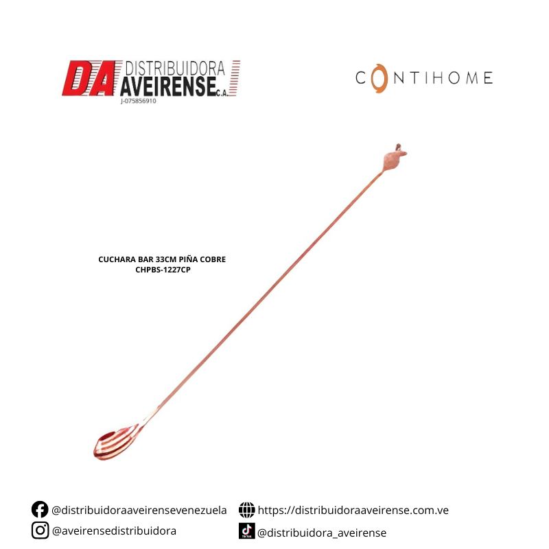 CUCHARA BAR 33CM PIÑA COBRE CHPBS-1227CP.