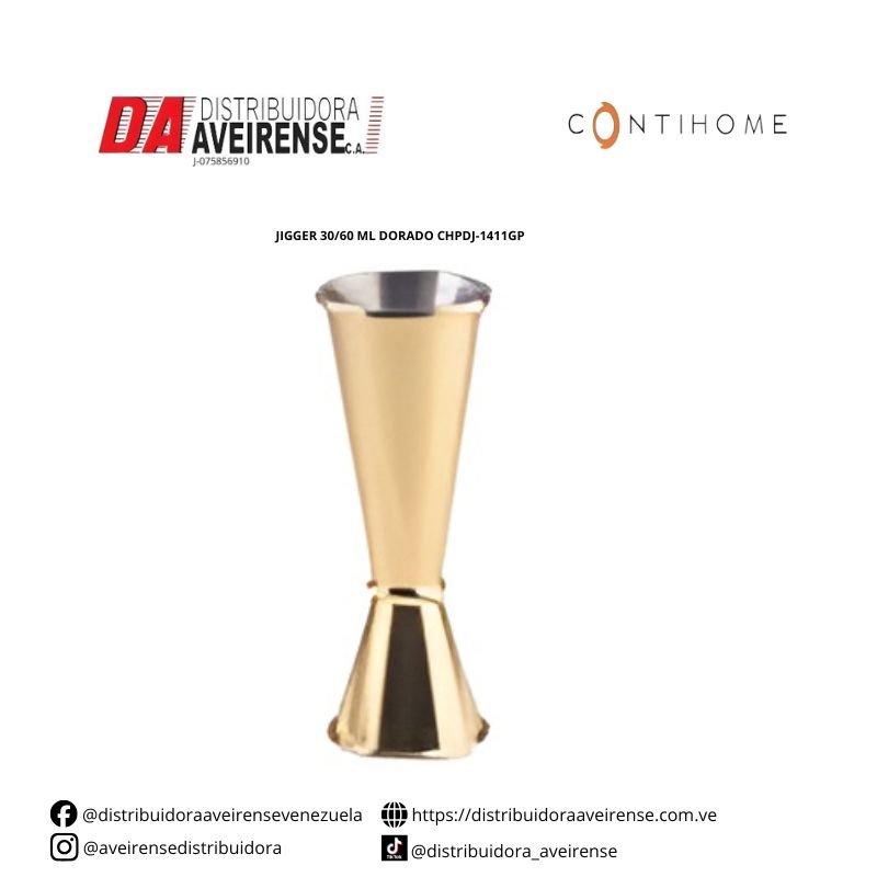 JIGGER 30/60 ML DORADO CHPDJ-1411GP.