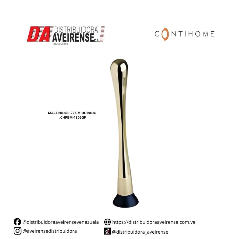 MACERADOR 22 CM DORADO CHPBM-1805GP.