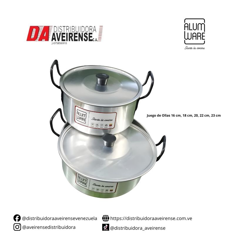 Juego de Ollas 16 cm, 18 cm, 20, 22 cm, 23 cm