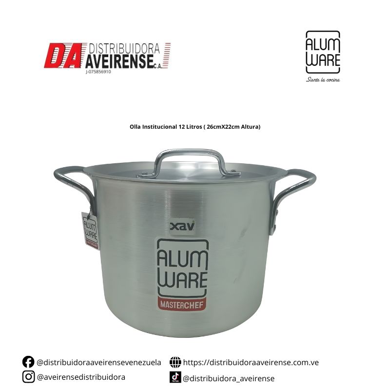 Olla Institucional 12 Litros ( 26cmX22cm Altura)