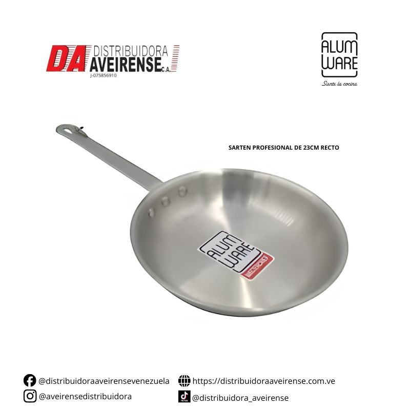 SARTEN PROFESIONAL DE 23CM RECTO.