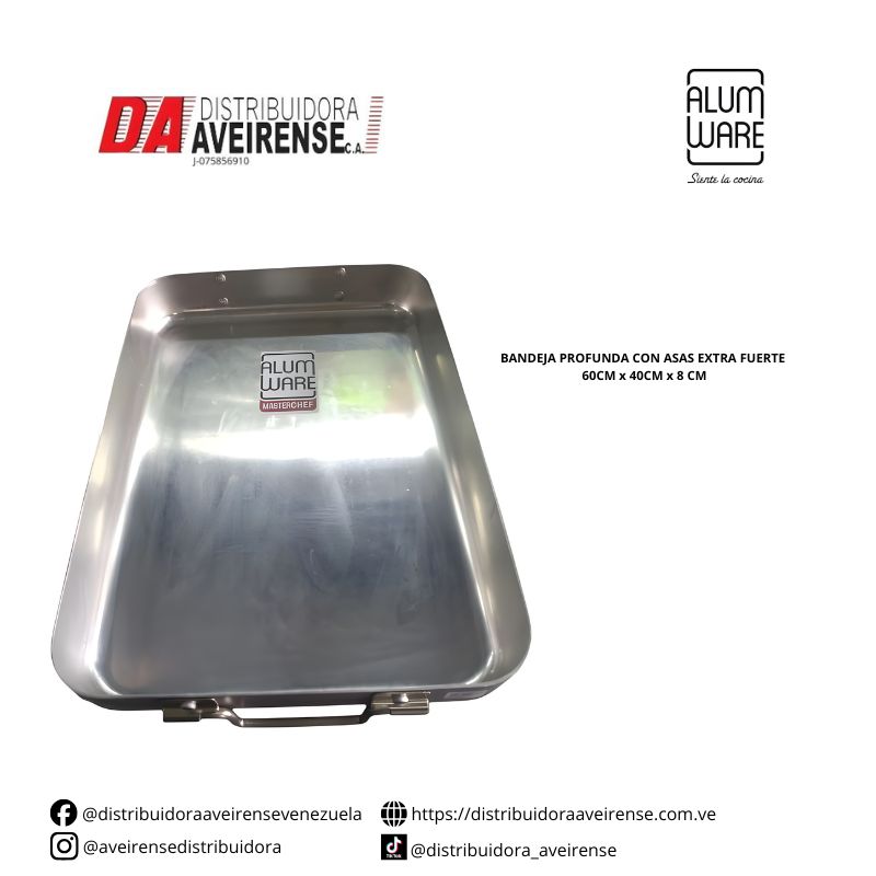 BANDEJA PROFUNDA CON ASAS EXTRA FUERTE 60CM x 40CM x 8 CM