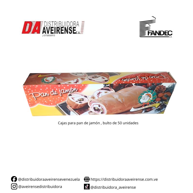 Caja de Jamón  bulto 50 unidades  49x15x10 cm