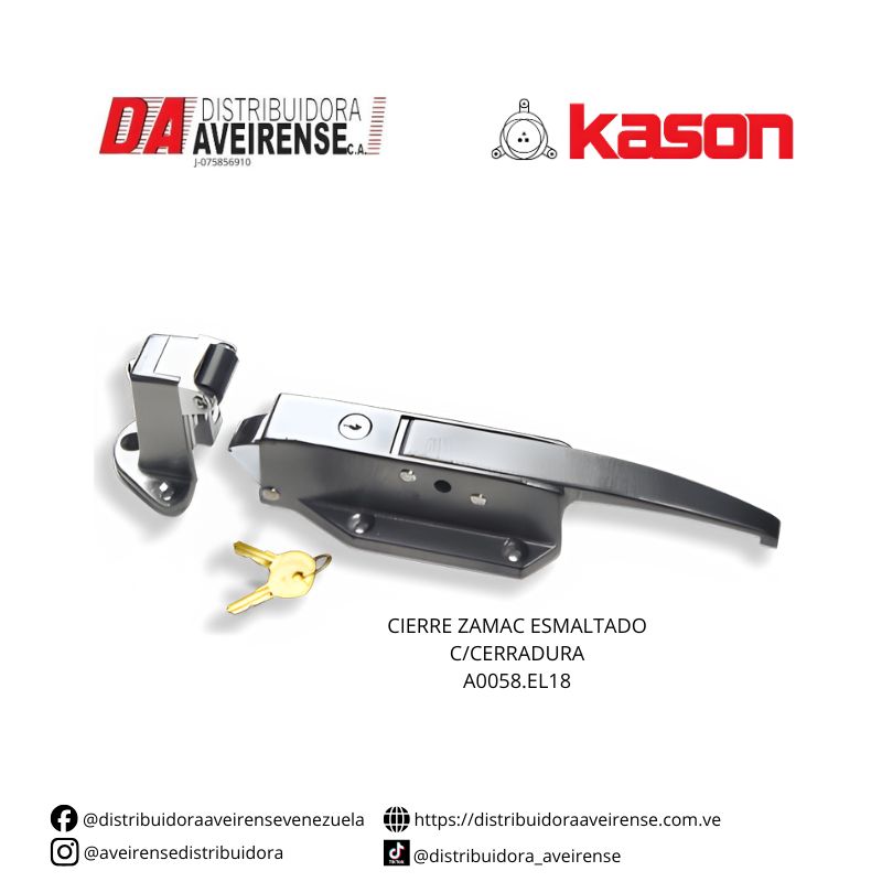 CIERRE ZAMAC ESMALTADO C/CERRADURA A0058.EL18.