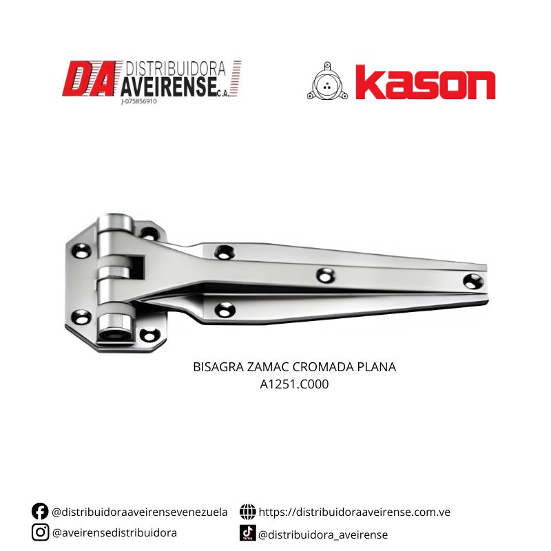 BISAGRA ZAMAC CROMADA PLANA A1251.C000.