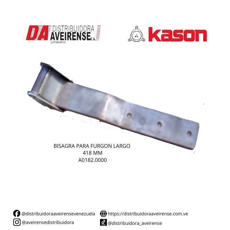 BISAGRA PARA FURGON LARGO 418 MM A0182.0000.
