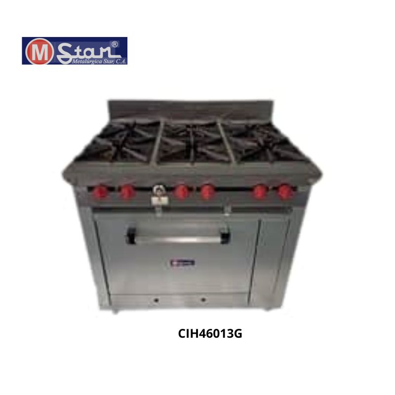 COCINAS LINEA GALVANIZADA  6 Hornillas +  horno