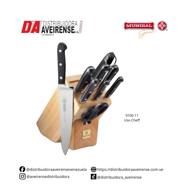 Conjunto de Cuchillos para Cheff Modelo 9100-11.
