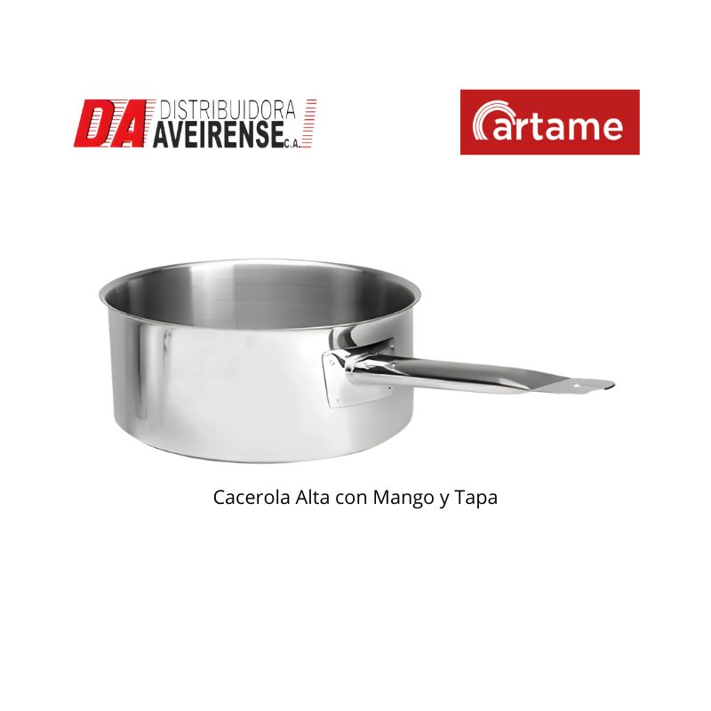 Cacerola Industrial Alta con Mango sin Tapa 12x6,5.