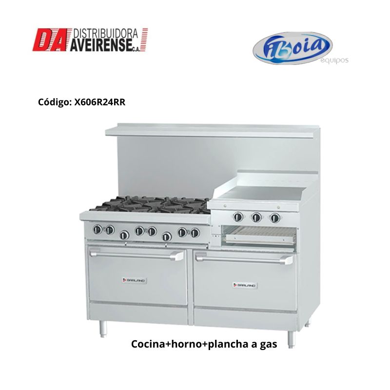Cocina+horno+plancha a gas
