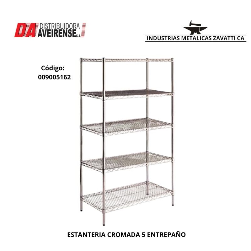 ESTANTERIA  CROMADA 5  ENTREPAÑO