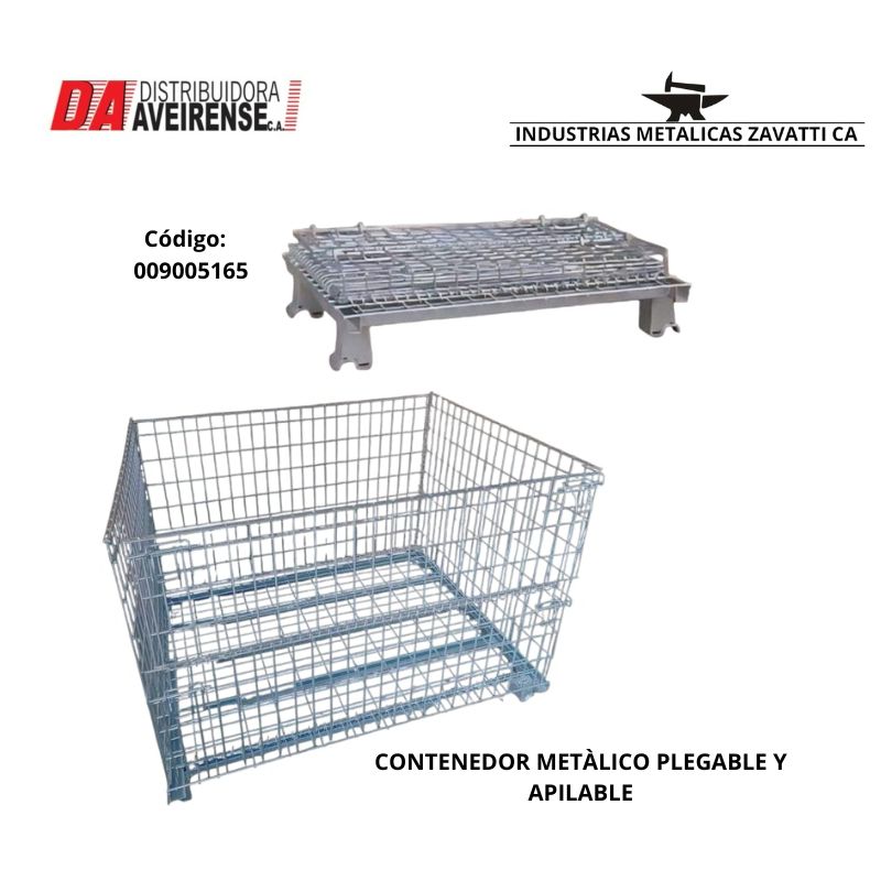CONTENEDOR METÀLICO  PLEGABLE Y APILABLE