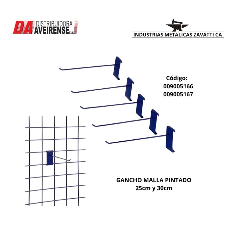 GANCHO MALLA PINTADO 25 cm