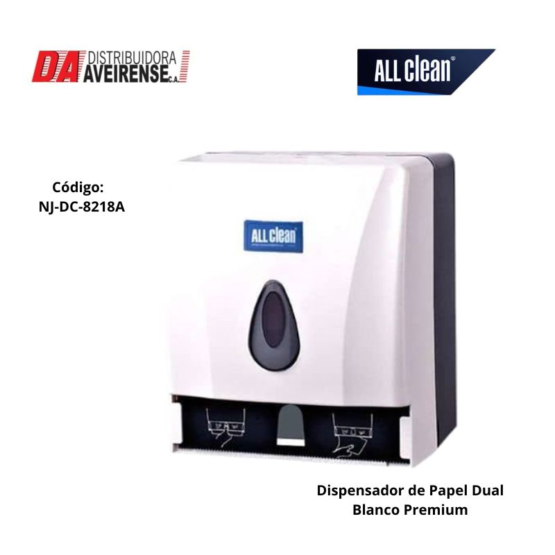 Dispensador de Papel Dual Premium (Blanco)