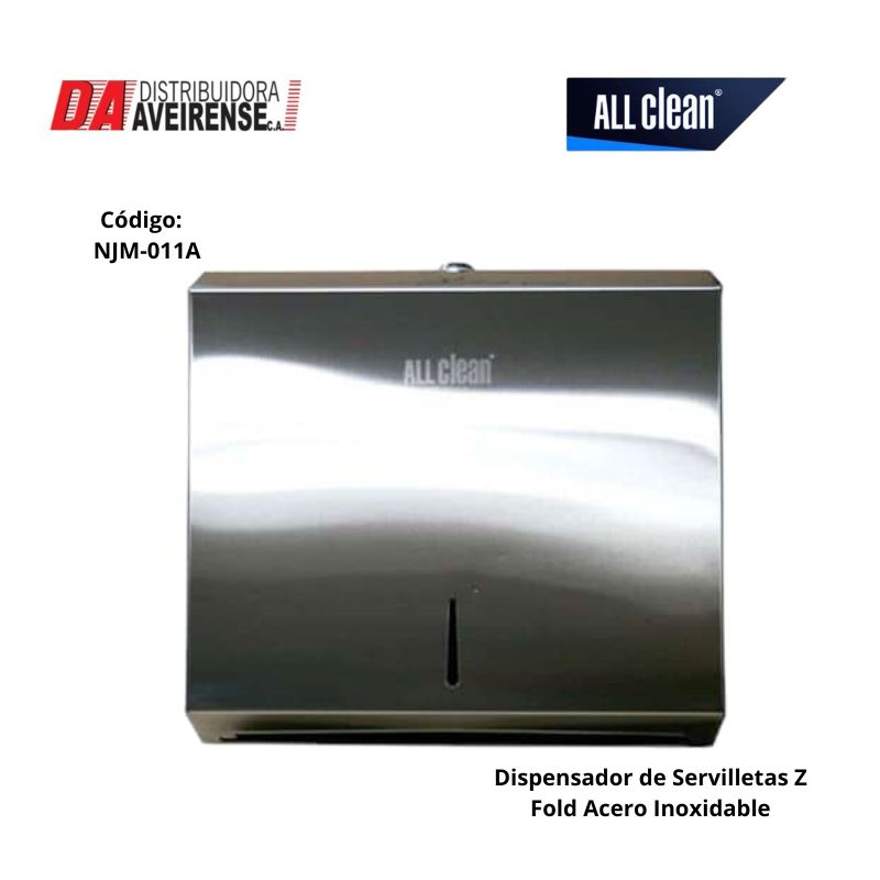 Dispensador Servilletas Z FOLD Acero Inoxidable.