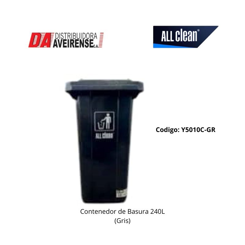 Contenedor de Basura 240L (Gris).
