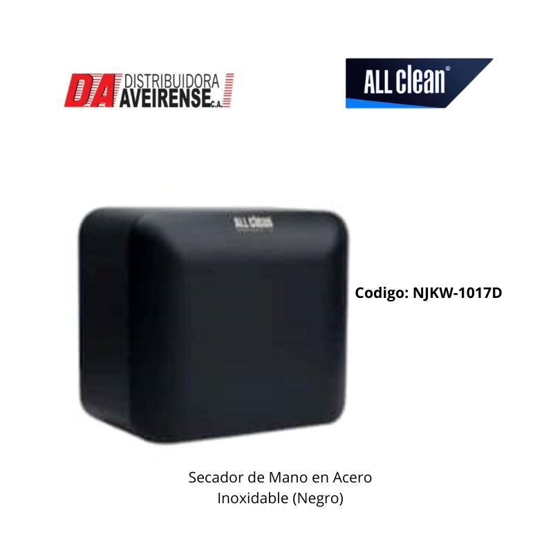 Secador de Mano con Sensor de Acero Inoxidable Negro (Alto Trafico).