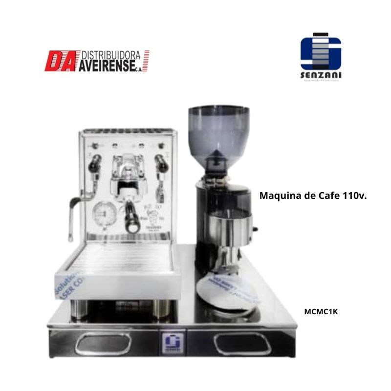 Maquina de Café Portátil de 1 Grupo + Molino de Cafe + Contenedor para Herramientas.