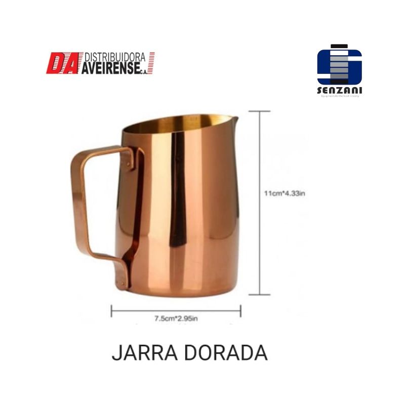 Jarra para Barista Dorada.