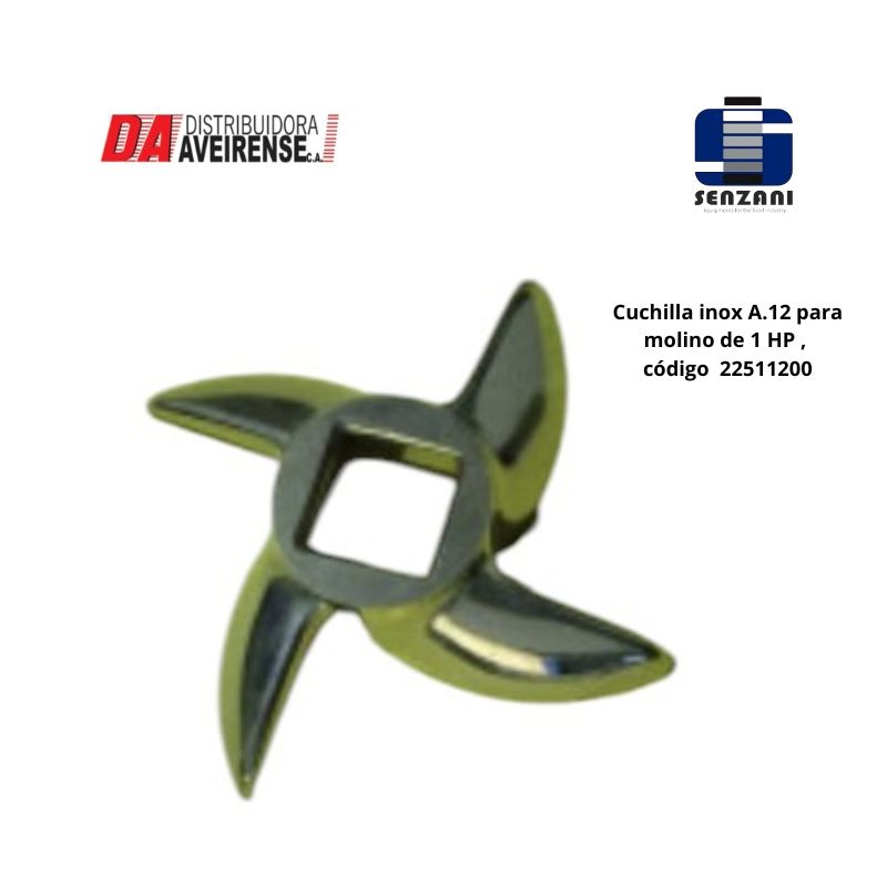 Cuchilla inox A.12 para molino de 1 HP