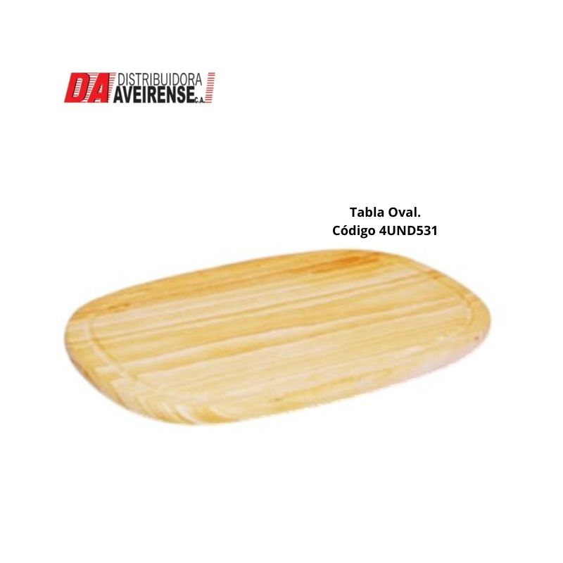 Tabla Oval fabricada en pino 24x34x2