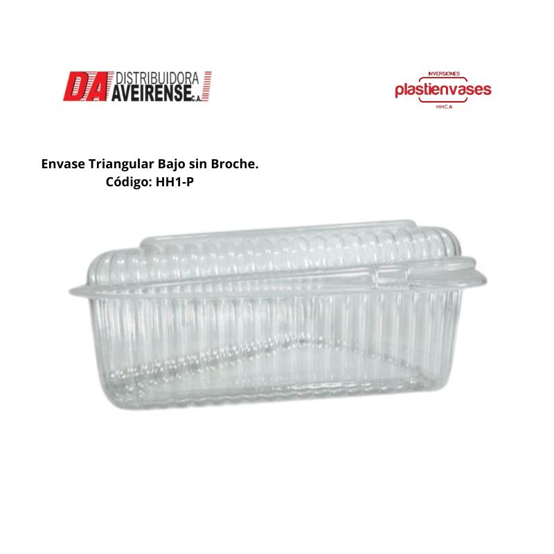 Envase Triangular Bajo sin Broche.bulto de 200 unidades 