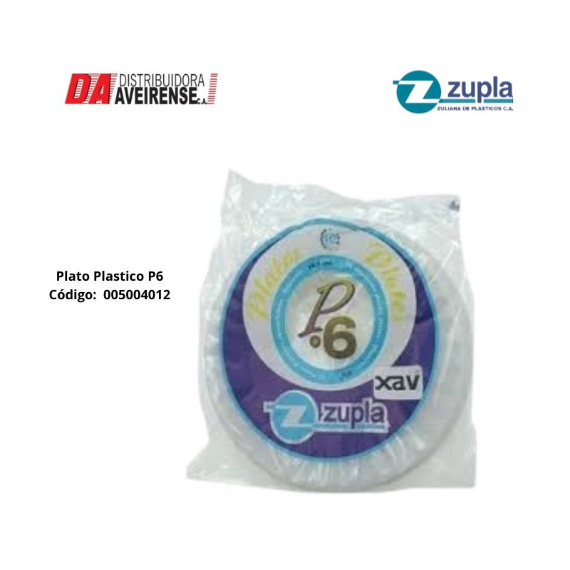 Plato Plastico Blanco P-6
