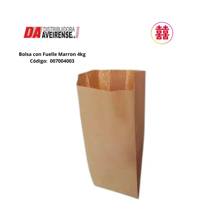 Bolsa de Papel con Fuelle 4kg. (1x1500).
