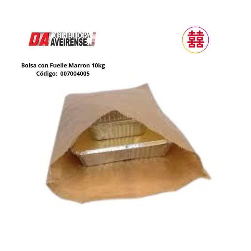 Bolsa de Papel con Fuelle 10kg. (1x1000).