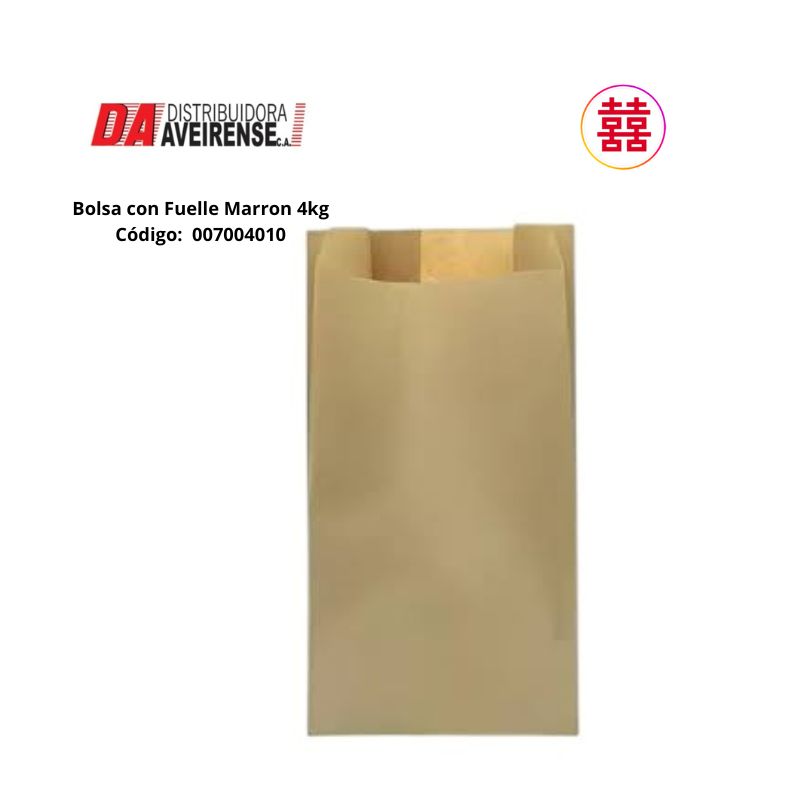 Bolsa de Papel con Fuelle 4kg (1x500).